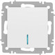 Миниатюра изображения товара Выключатель INTRO Accent 6-102-01М / Б0063466 (белый матовый)