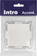 Миниатюра изображения товара Выключатель INTRO Accent 6-101-06 / Б0063430 (перламутр)