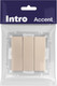 Миниатюра изображения товара Выключатель INTRO Accent 6-106-04 / Б0063538 (шампань)
