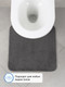 Миниатюра изображения товара Коврик для туалета FORA Bath Bliss FOR-HAP-50-50DRG (темно-серый)