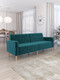Миниатюра изображения товара Диван Monofix Фоксет 202см (велюр/изумрудный №20)