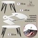 Миниатюра изображения товара Обеденный стол Millwood Женева 3 D раздвижной D110-150x110x76 (белый/металл черный)