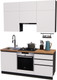 Миниатюра изображения товара Кухонный гарнитур ВерсоМебель Эко Премиум 1.8 (белый фасадный/ст. дуб вотан)