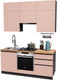 Миниатюра изображения товара Кухонный гарнитур ВерсоМебель Эко Премиум 1.8 (пудровый/ст. дуб вотан)
