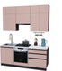 Миниатюра изображения товара Кухонный гарнитур ВерсоМебель Эко Премиум 1.9 (пудровый/ст. мрамор лацио)