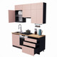 Миниатюра изображения товара Кухонный гарнитур ВерсоМебель Эко Премиум 1.9 (пудровый/ст. дуб вотан)