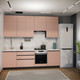 Миниатюра изображения товара Кухонный гарнитур ВерсоМебель Эко Премиум 2.6 (пудровый/ст. мрамор лацио)