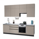 Миниатюра изображения товара Кухонный гарнитур ВерсоМебель Эко Премиум 2.6 (глиняный серый/ст. мрамор лацио)