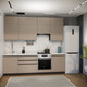 Миниатюра изображения товара Кухонный гарнитур ВерсоМебель Эко Премиум 2.6 (глиняный серый/ст. мрамор лацио)