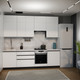 Миниатюра изображения товара Кухонный гарнитур ВерсоМебель Эко Премиум 2.6 (белый фасадный/ст. мрамор лацио)