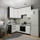 Миниатюра изображения товара Кухонный гарнитур ВерсоМебель Эко Премиум 1.2x2.0 левая (белый фасадный/ст. мрамор лацио)