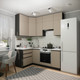 Миниатюра изображения товара Кухонный гарнитур ВерсоМебель Эко Премиум 1.2x2.0 левая (глиняный серый/ст. мрамор лацио)