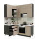 Миниатюра изображения товара Кухонный гарнитур ВерсоМебель Эко Премиум 1.2x2.0 левая (глиняный серый/ст. мрамор лацио)