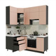 Миниатюра изображения товара Кухонный гарнитур ВерсоМебель Эко Премиум 1.2x2.0 левая (пудровый/ст. мрамор лацио)
