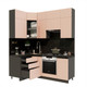 Миниатюра изображения товара Кухонный гарнитур ВерсоМебель Эко Премиум 1.2x2.0 левая (пудровый/ст. тунис)