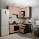 Миниатюра изображения товара Кухонный гарнитур ВерсоМебель Эко Премиум 1.2x2.0 правая (пудровый/ст. дуб вотан)