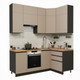 Миниатюра изображения товара Кухонный гарнитур ВерсоМебель Эко Премиум 1.2x2.0 правая (глиняный серый/ст. дуб вотан)