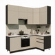Миниатюра изображения товара Кухонный гарнитур ВерсоМебель Эко Премиум 1.2x2.2 правая (кашемир/ст. мрамор лацио)
