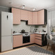 Миниатюра изображения товара Кухонный гарнитур ВерсоМебель Эко Премиум 1.2x2.2 правая (пудровый/ст. мрамор лацио)