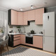 Миниатюра изображения товара Кухонный гарнитур ВерсоМебель Эко Премиум 1.2x2.2 левая (пудровый/ст. мрамор лацио)
