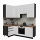 Миниатюра изображения товара Кухонный гарнитур ВерсоМебель Эко Премиум 1.2x2.2 левая (белый фасадный/ст. дуб вотан)