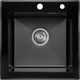 Миниатюра изображения товара Мойка кухонная Arfeka Eco AR PVD Nano 50x50 (GS Black Glass+Black)