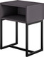 Миниатюра изображения товара Прикроватная тумба Monofix Юнта С металлическими опорами (графит/черный)