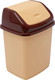 Миниатюра изображения товара Мусорное ведро Эльфпласт Ромашка EP107 (1.5л, бежевый/коричневый)