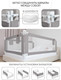 Миниатюра изображения товара Ограждение для кровати Amarobaby Linear / AB-LIN-BSR-SE-200 (серый)