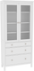 Миниатюра изображения товара Шкаф с витриной ММЦ Кантри 23 (белый лак)