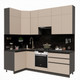 Миниатюра изображения товара Кухонный гарнитур ВерсоМебель Эко Премиум 1.2x2.4 левая (глиняный серый/ст. тунис)
