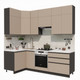 Миниатюра изображения товара Кухонный гарнитур ВерсоМебель Эко Премиум 1.2x2.4 левая (глиняный серый/ст. мрамор лацио)