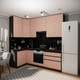 Миниатюра изображения товара Кухонный гарнитур ВерсоМебель Эко Премиум 1.2x2.4 левая (пудровый/ст. тунис)