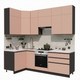 Миниатюра изображения товара Кухонный гарнитур ВерсоМебель Эко Премиум 1.2x2.4 левая (пудровый/ст. мрамор лацио)