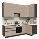 Миниатюра изображения товара Кухонный гарнитур ВерсоМебель Эко Премиум 1.2x2.4 правая (глиняный серый/ст. мрамор лацио)