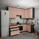 Миниатюра изображения товара Кухонный гарнитур ВерсоМебель Эко Премиум 1.2x2.4 правая (пудровый/ст. дуб вотан)