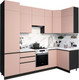 Миниатюра изображения товара Кухонный гарнитур ВерсоМебель Эко Премиум 1.2x2.7 правая (пудровый/ст. мрамор лацио)