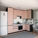 Миниатюра изображения товара Кухонный гарнитур ВерсоМебель Эко Премиум 1.2x2.7 правая (пудровый/ст. мрамор лацио)
