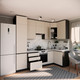 Миниатюра изображения товара Кухонный гарнитур ВерсоМебель Эко Премиум 1.2x2.7 правая (кашемир/ст. мрамор лацио)