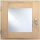 Миниатюра изображения товара Окно для бани Везувий Рама Ольха / Стеклопакет (60x60)