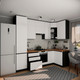 Миниатюра изображения товара Кухонный гарнитур ВерсоМебель Эко Премиум 1.2x2.7 правая (белый фасадный/ст. дуб вотан)