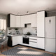Миниатюра изображения товара Кухонный гарнитур ВерсоМебель Эко Премиум 1.2x2.7 левая (белый фасадный/ст. мрамор лацио)