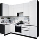 Миниатюра изображения товара Кухонный гарнитур ВерсоМебель Эко Премиум 1.2x2.7 левая (белый фасадный/ст. мрамор лацио)