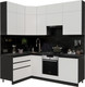 Миниатюра изображения товара Кухонный гарнитур ВерсоМебель Эко Премиум 1.4x2.2 левая (белый фасадный/ст. тунис)