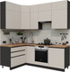 Миниатюра изображения товара Кухонный гарнитур ВерсоМебель Эко Премиум 1.4x2.2 левая (кашемир/ст. дуб вотан)