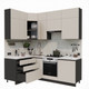 Миниатюра изображения товара Кухонный гарнитур ВерсоМебель Эко Премиум 1.4x2.2 левая (кашемир/ст. мрамор лацио)