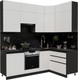 Миниатюра изображения товара Кухонный гарнитур ВерсоМебель Эко Премиум 1.4x2.2 правая (белый фасадный/ст. тунис)