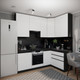 Миниатюра изображения товара Кухонный гарнитур ВерсоМебель Эко Премиум 1.4x2.2 правая (белый фасадный/ст. тунис)