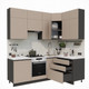 Миниатюра изображения товара Кухонный гарнитур ВерсоМебель Эко Премиум 1.4x2.2 правая (глиняный серый/ст. мрамор лацио)