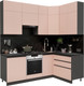 Миниатюра изображения товара Кухонный гарнитур ВерсоМебель Эко Премиум 1.4x2.2 правая (пудровый/ст. тунис)